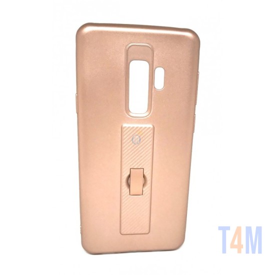 CAPA DE SILICONE MOTOMO COM ANEL DE DEDO PARA SAMSUNG J6 PRIME 2018 DOURADO